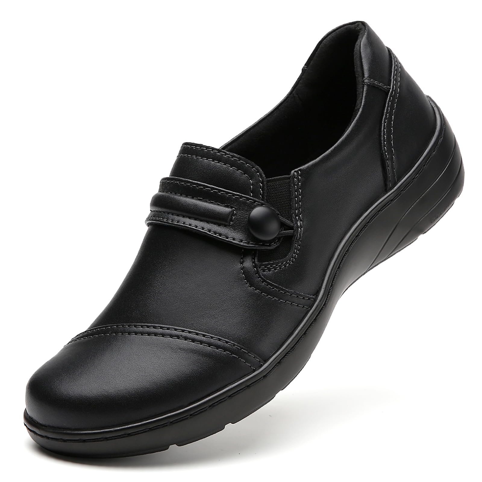 QAE Loafers for Women Orthopedic Loafers for Women Comfortable Women's Flat Slip-Ons Shoes for Dress Work Business Casual