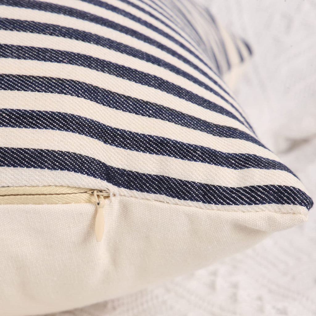 Beige Linen Throw Pillow Covers 18x18 inch