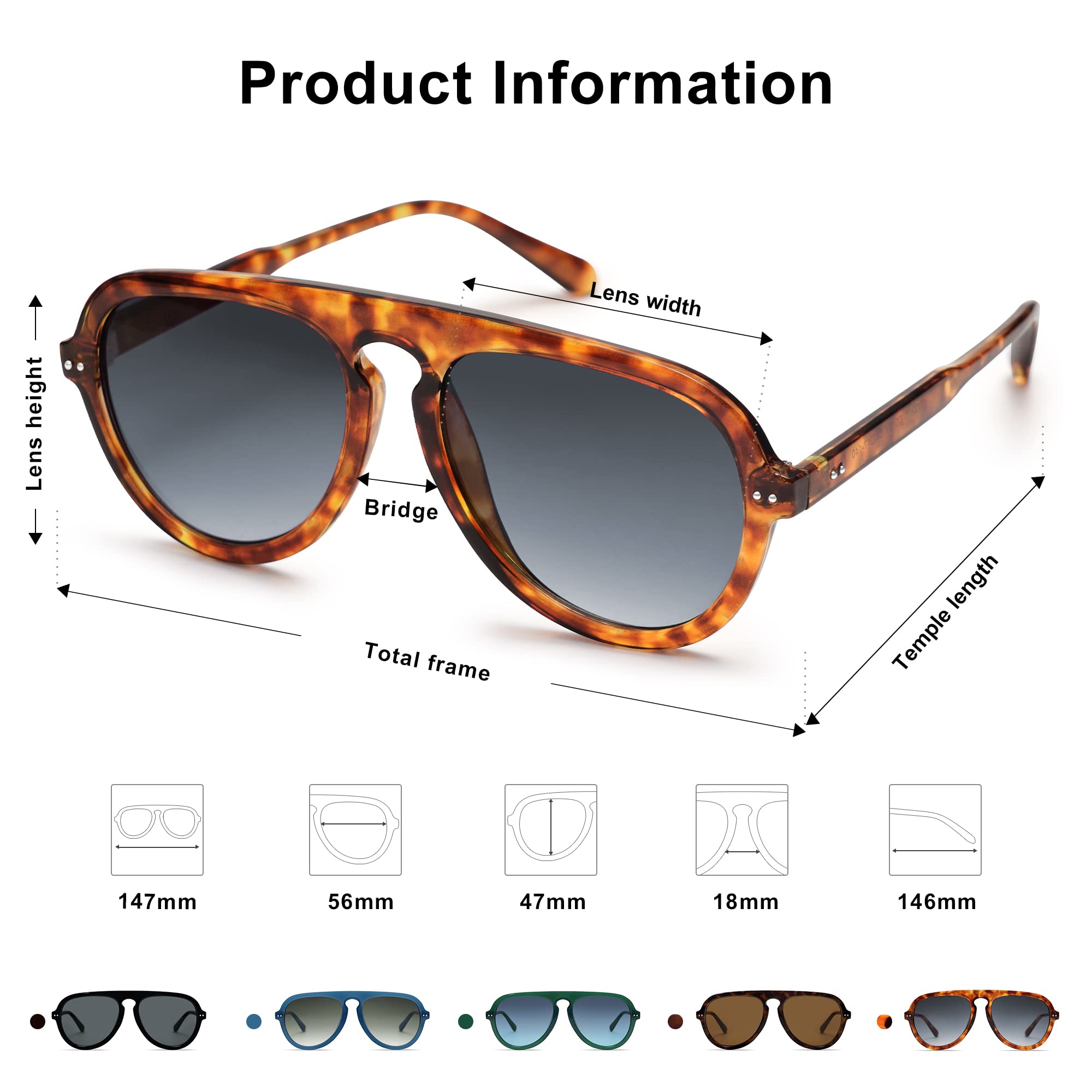 SOJOS Retro Aviator Sunglasses Womens Mens Vintage Plastic Frame Shades Lentes De Sol Para Mujer SJ2255