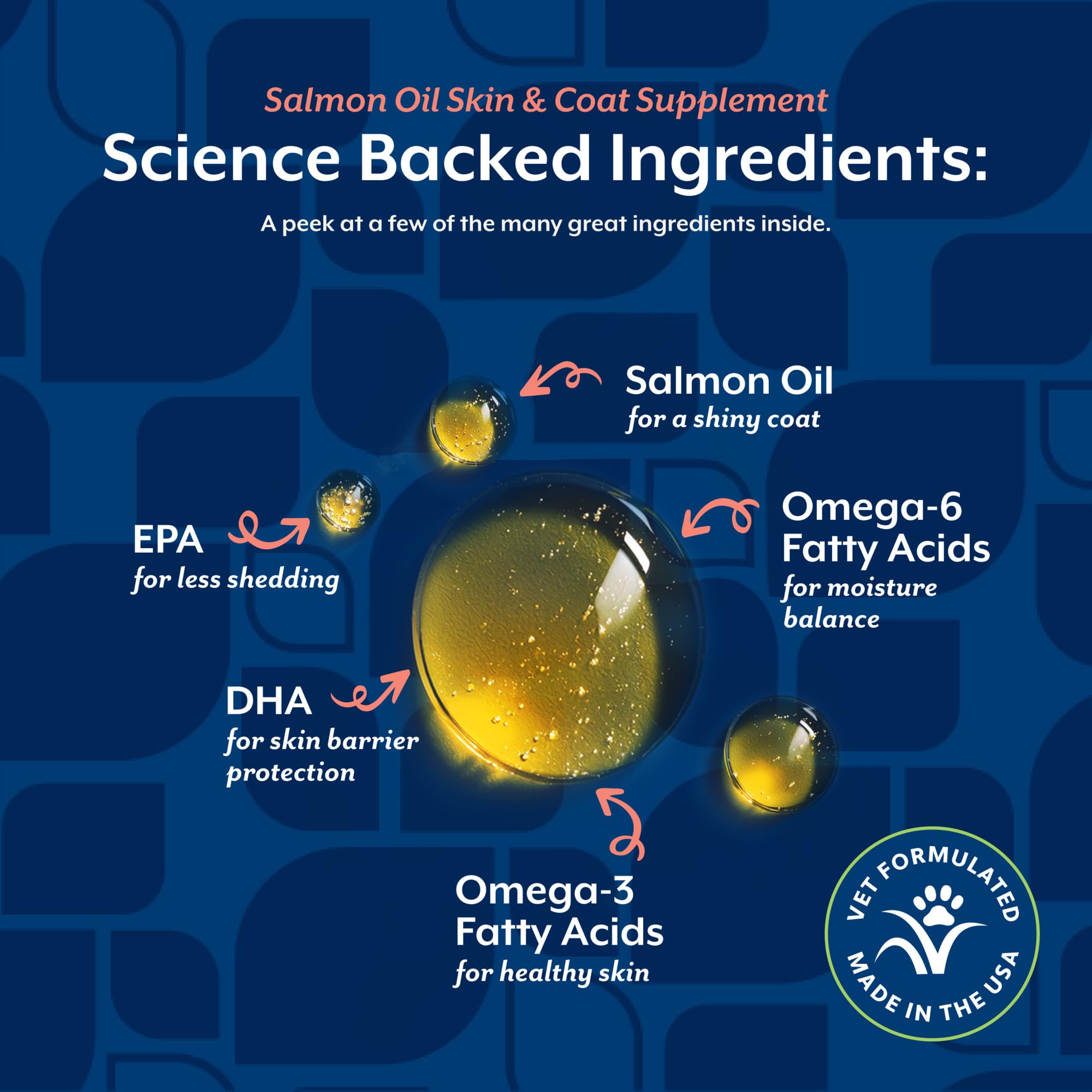 NaturVet – Salmon Oil Skin & Coat Plus Omegas – Supports Healthy Skin & Glossy Coat – Source of Omega-3 & 6 Fatty Acids – for Dogs & Cats (8.75 oz Oil)