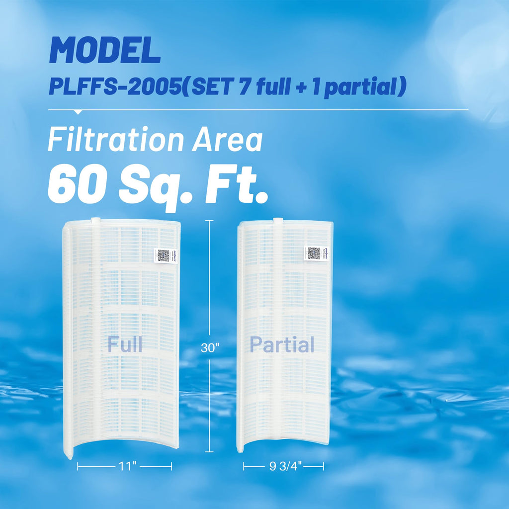 POOLPURE® FS-2004 DE Grid Pool Filter Replace FNS Plus 48, 59002300, Jandy DEL/DEV48, Hayward DE4820, DEX4800DA, DE4800, PFS2448, FC-9540, PG-1904, 48 Sq Ft DE Grid, 24" High, 7 Full+1 Partial
