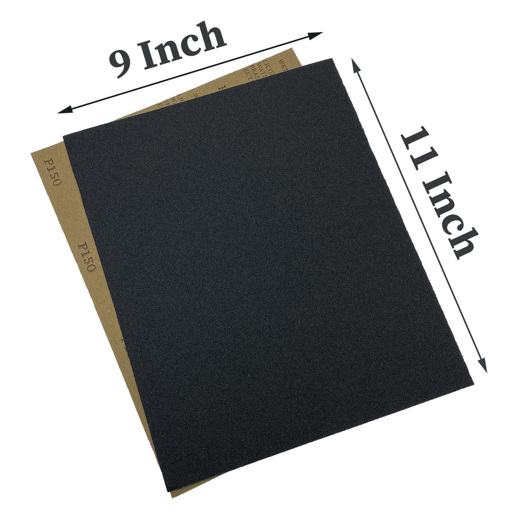 80 Grit Wet Dry Sandpaper, 9 x 11 Inch Sanding Sheets, 10PCS Premium Silicon Carbide Sand Paper for Wood Metal Ceramic or Auto Polishing and Scratches Removing