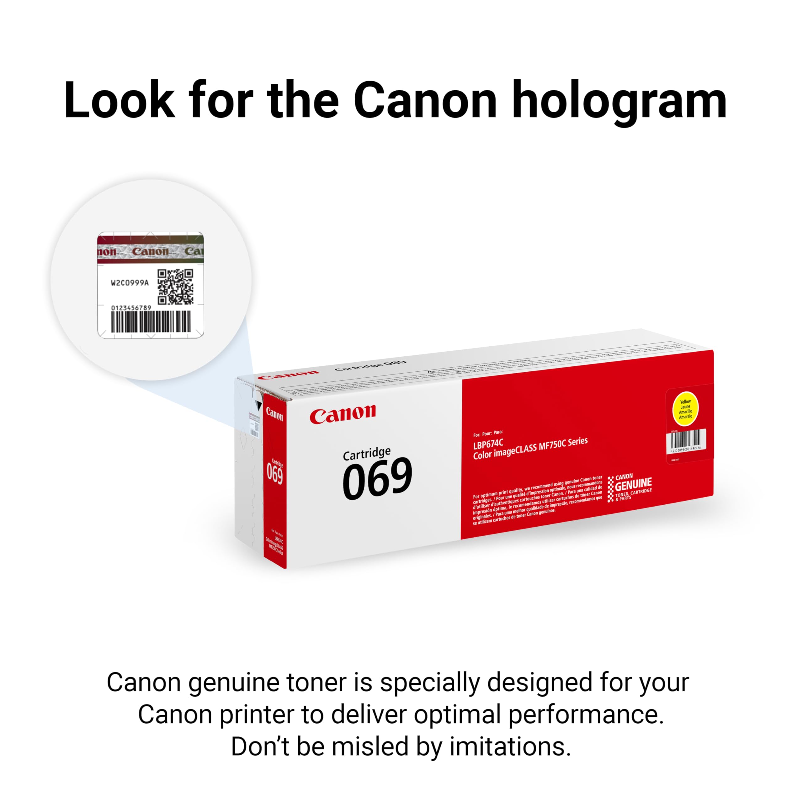 Canon Genuine 069 Black Toner Cartridge Compatible with MF753Cdw,MF751Cdw,LBP674Cdw,(Pack of 2)
