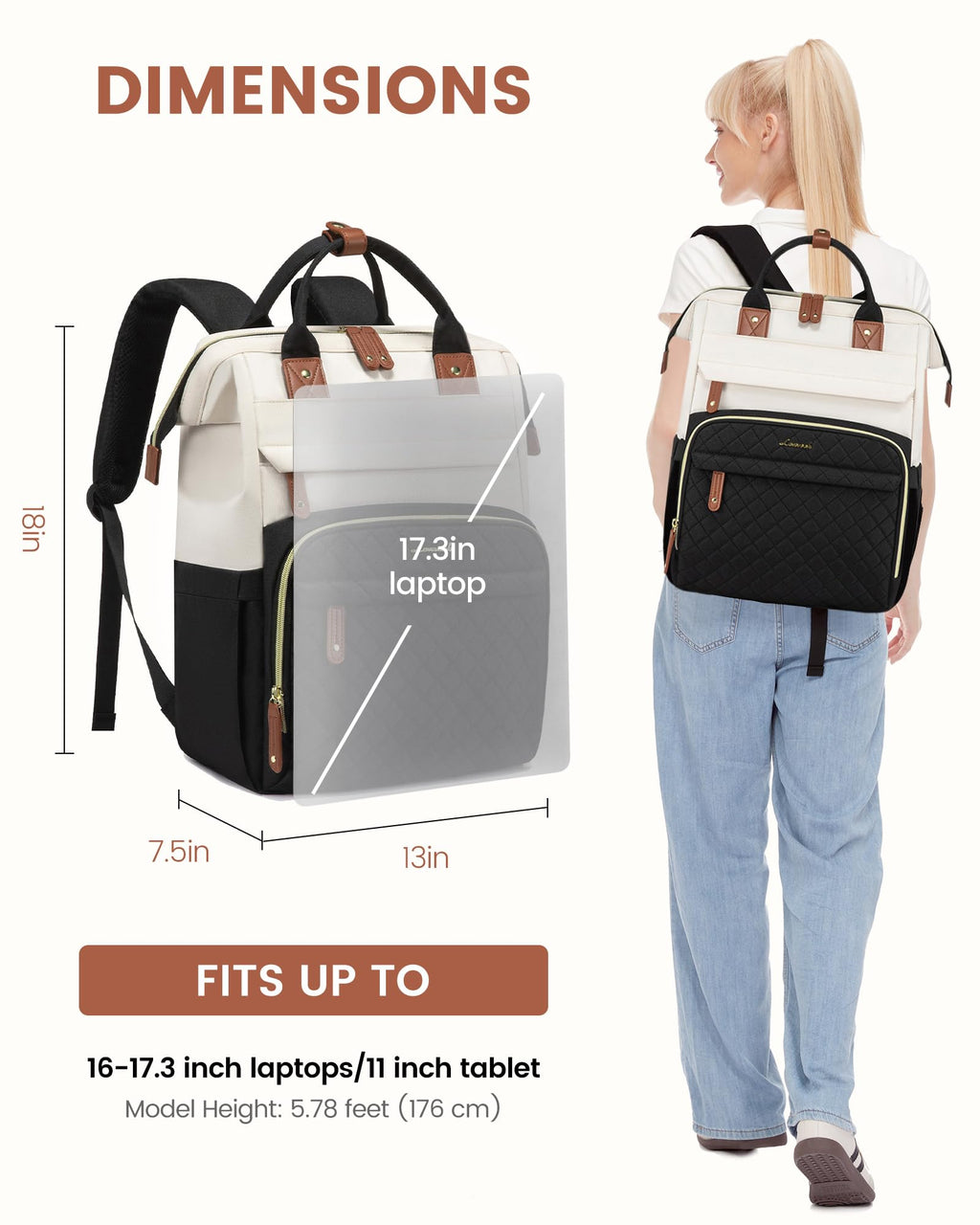 LOVEVOOK Laptop Backpack for Women, 15.6 inch Waterproof Nurse Bag Teacher Work Backpack Purse for Women, Travel Computer Backpack for College Office Business Ladies