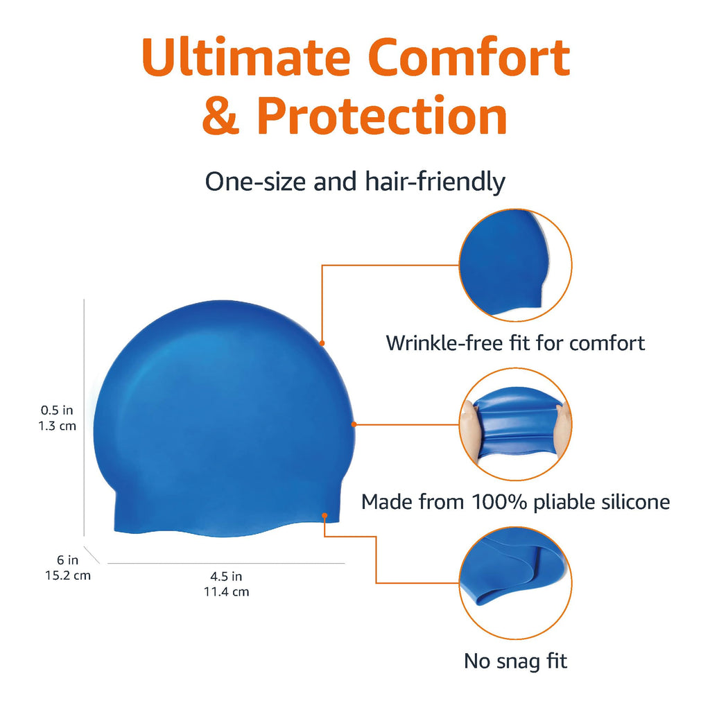 Amazon Basics Silicone Swim Cap