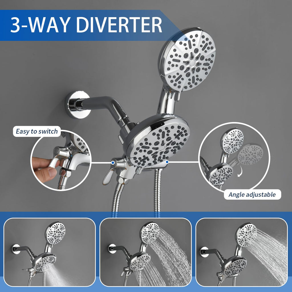 Shower Tub Kit Tub Shower Faucet Combo Set Bathtub Faucet Set Shower System with Tub Spout Shower Valve and Trim Kit Shower Fixtures Brushed Gold