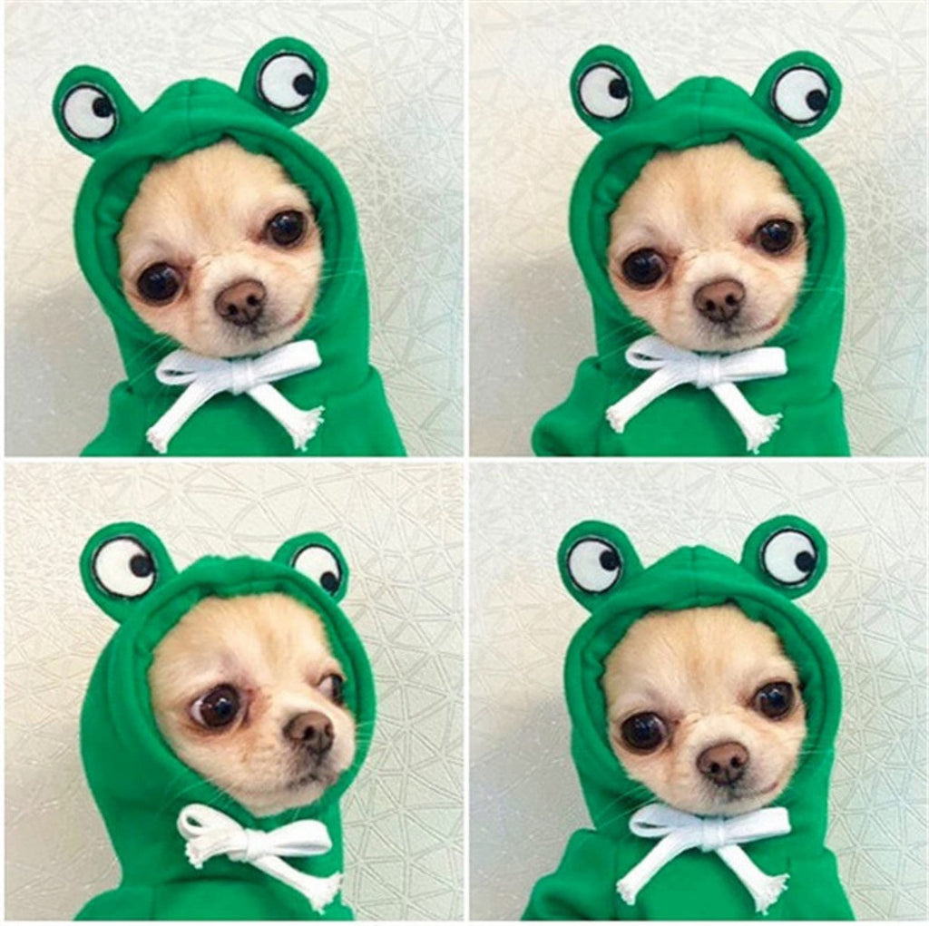 Warm Dog Winter Clothes Cute Fruit Dog Coat Hoodies Fleece Pet Dogs Costume Jacket for French Bulldog Chihuahua Ropa para Perro(Coffee,XS)