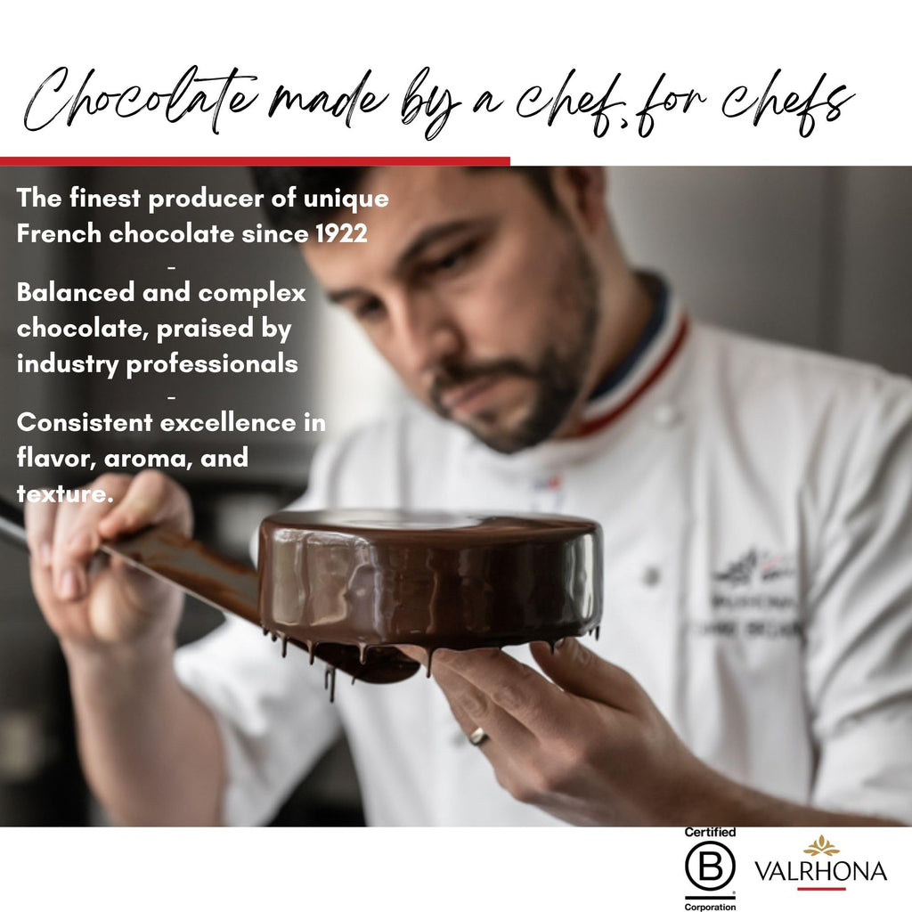 Valrhona Premium Baking Chocolate Discs (Feves), Creamy Milk JIVARA 40% w/Hints of Vanilla and Malt, and Dark Chocolate GUANAJA 70% w/Intense & Smooth with Bitter Notes, For Cookies, Cakes, and more