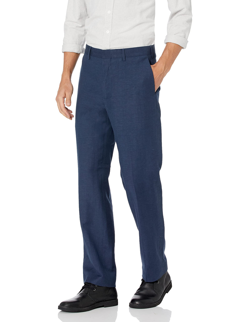 Cubavera Men's Flat Front Linen Blend Dress Pant (Waist Size 30 - 54 Big & Tall)