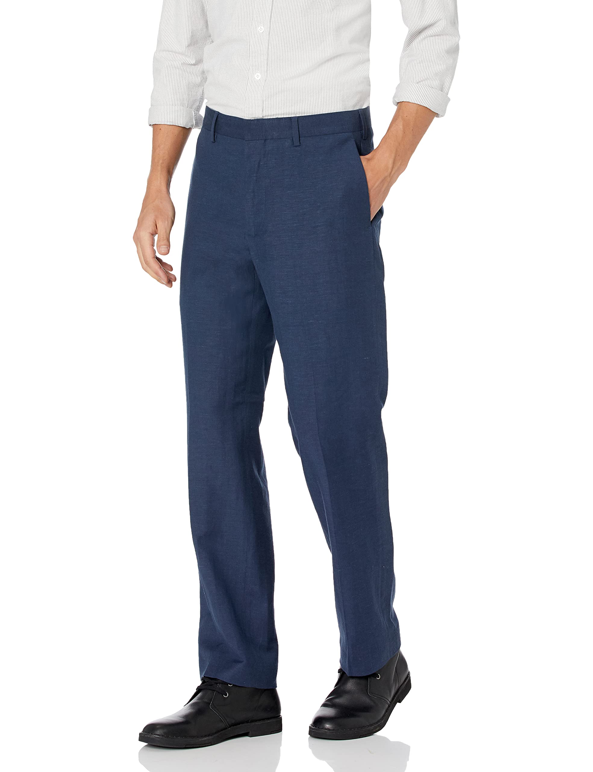 Cubavera Men's Flat Front Linen Blend Dress Pant (Waist Size 30 - 54 Big & Tall)