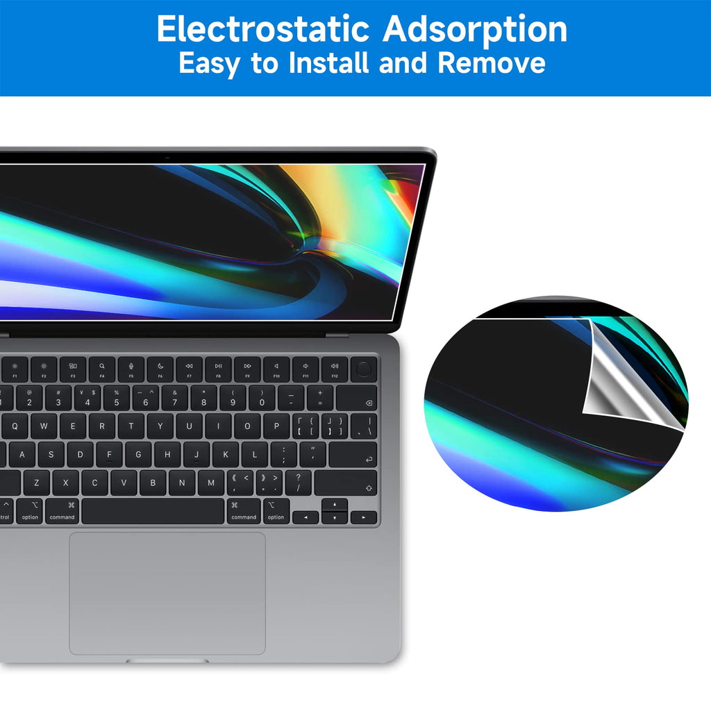 Paquete de 2 protectores de pantalla compatibles con MacBook Pro de 13 pulgadas (2016-2022 / M1, M2) y MacBook Air de 13 pulgadas (2018-2021 / M1), protector de pantalla antirreflejos, protector de