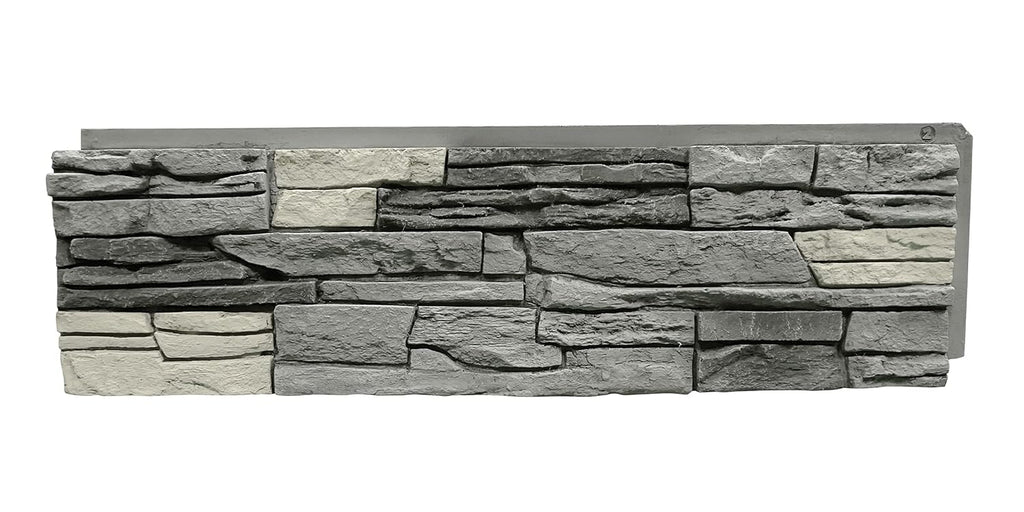 GenStone Faux Stacked Stone Panel 41" x 11.25" in Northern Slate Color for Do It Yourself Friendly Home Improvement Projects