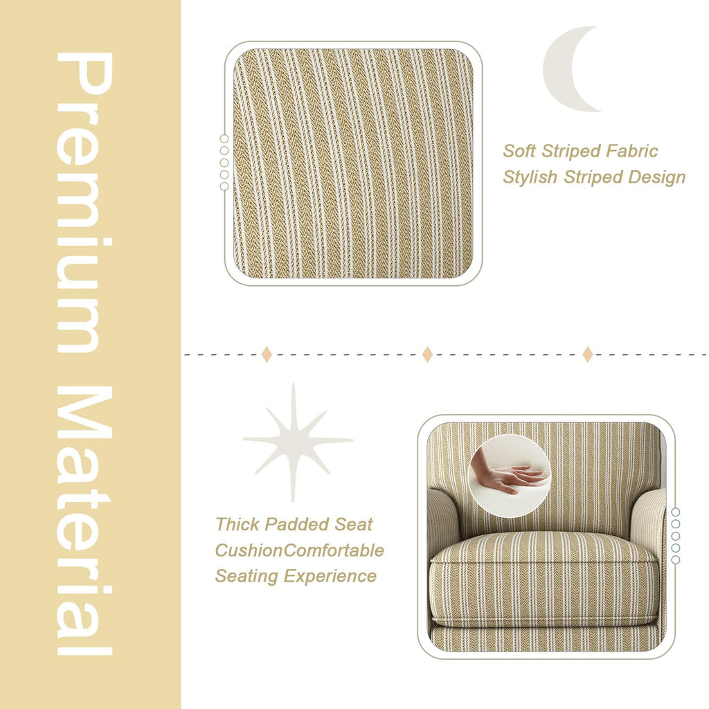INZOY Swivel Accent Chair Linen Mid Century Modern Chair, Comfy Swivel Barrel Reading Chair, Upholstered Square Chair for Living Room Bedroom Small Spaces, Fully Assembled, Beige