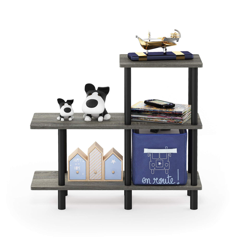 Furinno Turn-N-Tube 4-Tier Design Display Rack, Espresso/Black