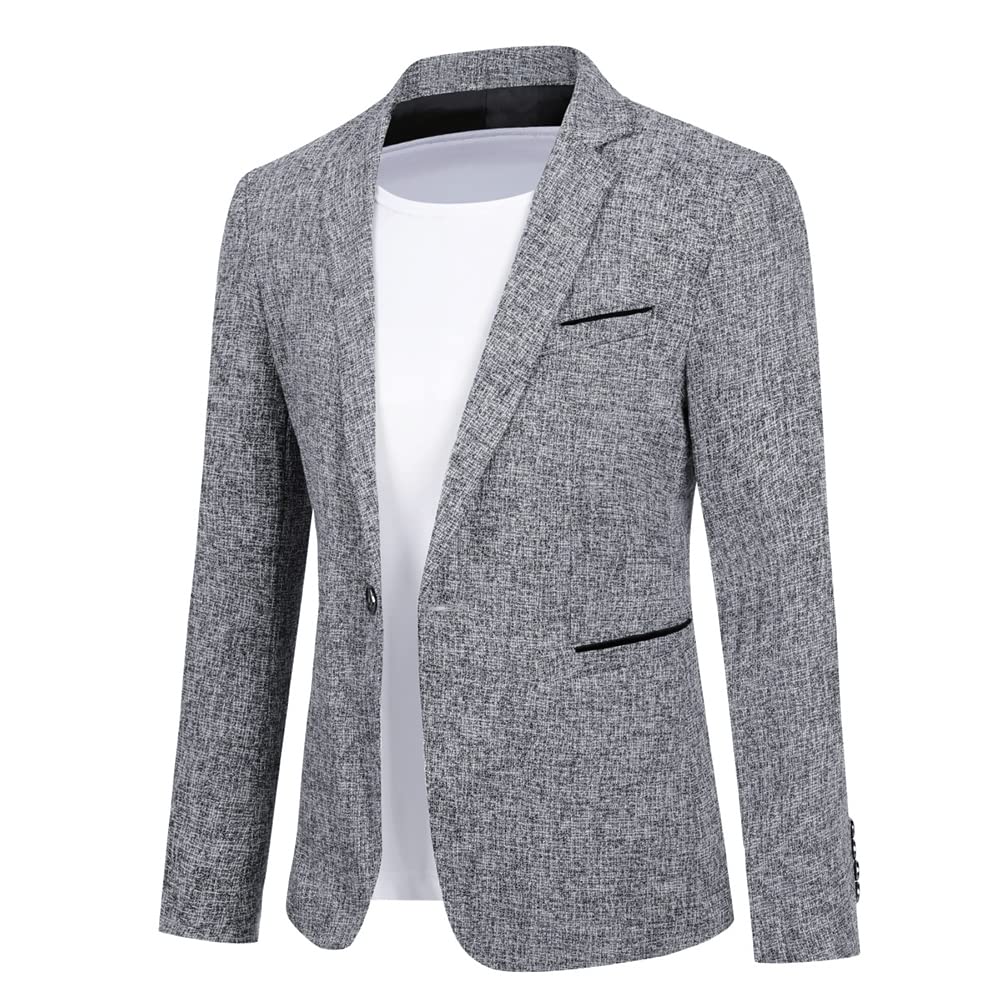 Cloudstyle Men's Suit Jacket One Button Slim Fit Sport Coat Business Daily Blazer