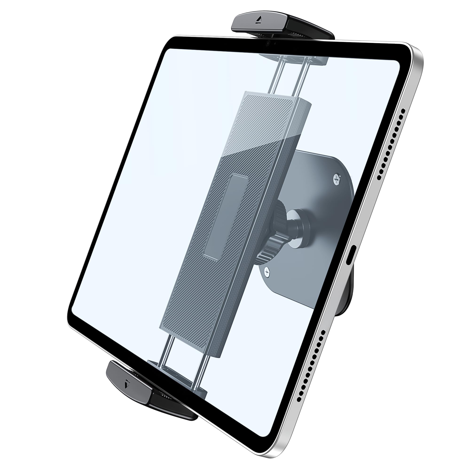 Tablet Wall Mount, Aluminum iPad Wall Mount Holder, 360° Rotation Adjustable Wall Holder Compatible with iPad Pro, Mini, Galaxy Tab, Surface Pro, Kindle, All 4.7-13" Tablets and Phones