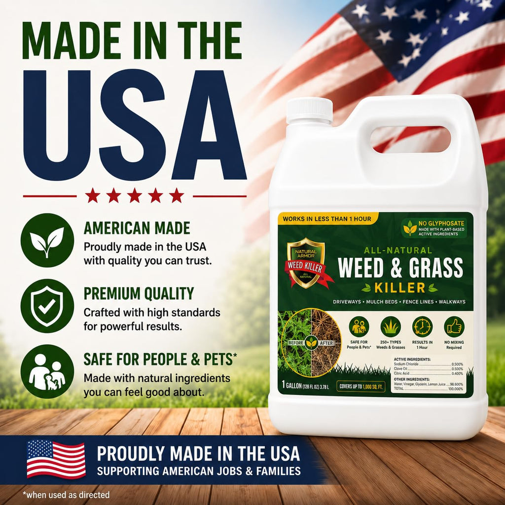 Natural Armor Weed and Grass Killer All-Natural Concentrated Formula. Contains No Glyphosate (16 Ounce Pint)