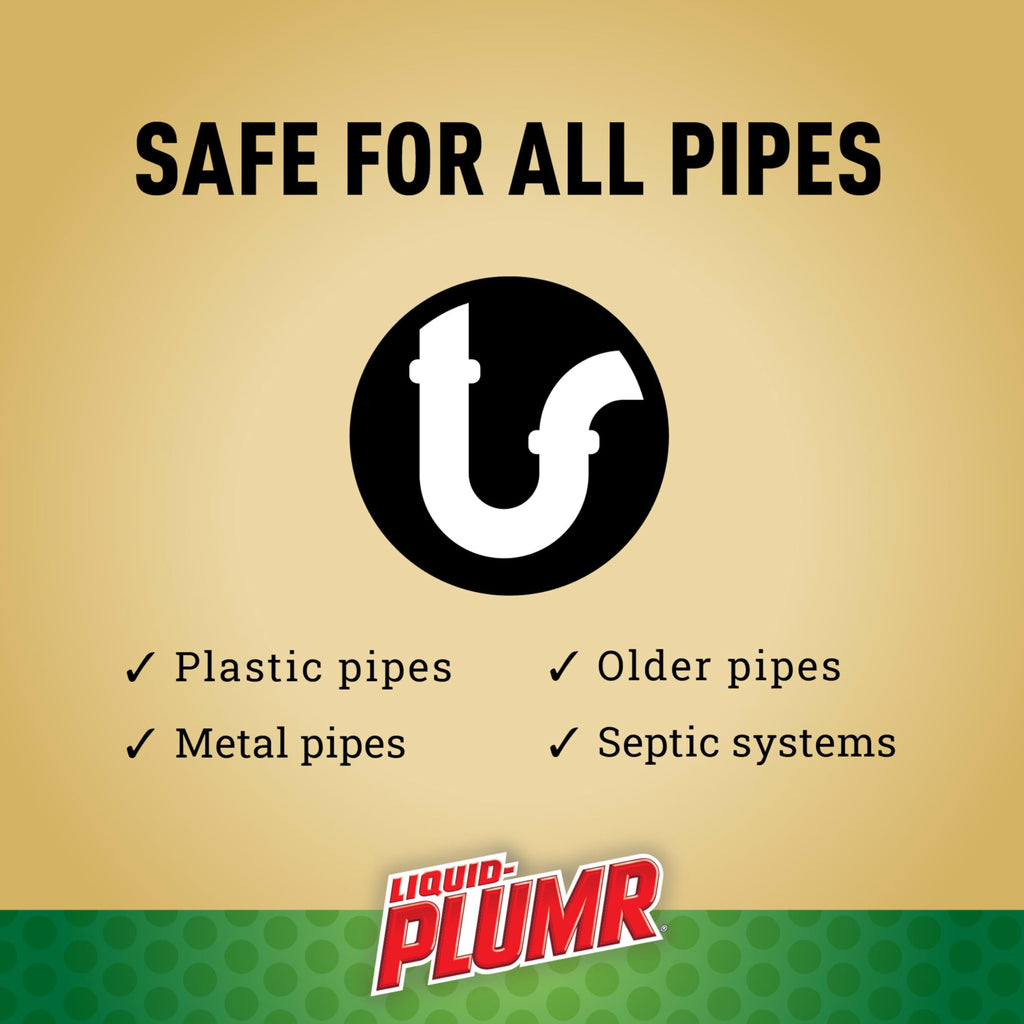 Liquid-Plumr Pro-Strength Hair Eliminator Gel Clog Remover, Hair Clog Remover and Drain Opener, Safe for All Septic Systems and Pipes, 16 fl. oz. Bottle