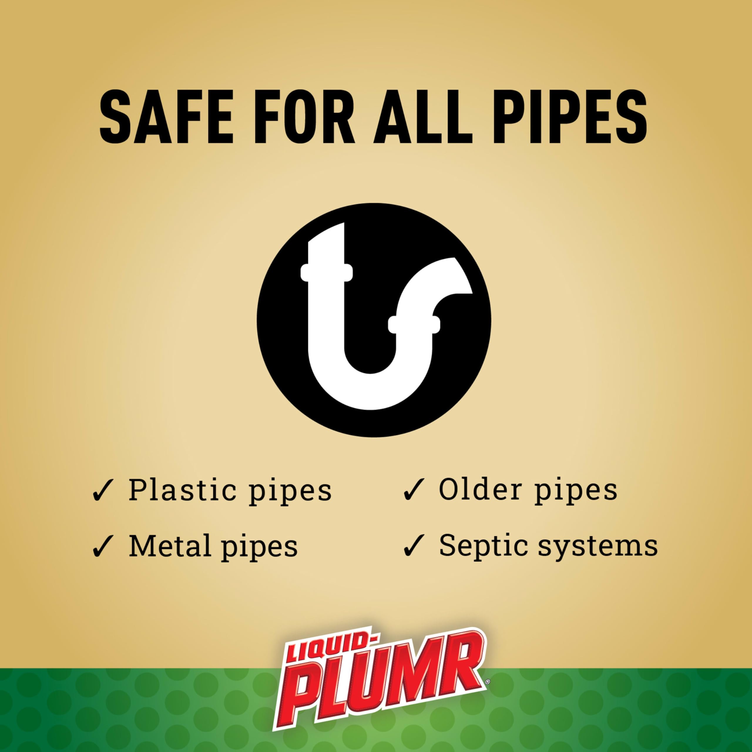 Liquid-Plumr Pro-Strength Hair Eliminator Gel Clog Remover, Hair Clog Remover and Drain Opener, Safe for All Septic Systems and Pipes, 16 fl. oz. Bottle