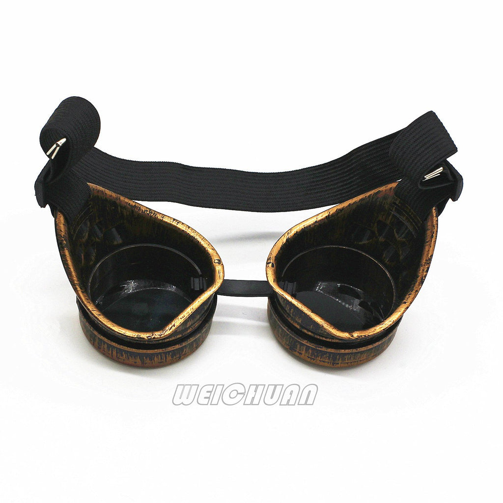 WEICHUAN Vintage Steampunk Goggles Mad Scientist Goggles Cosplay Punk Glasses for Adult, Women, Men Halloween Costume