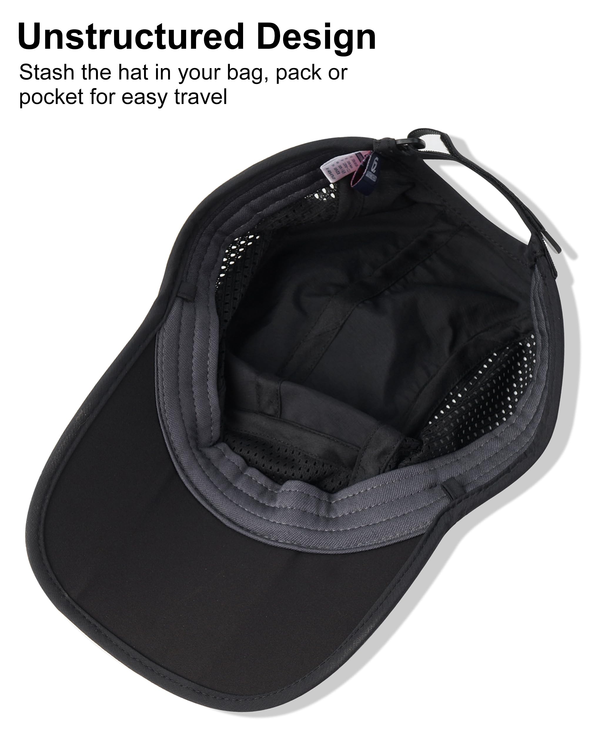 GADIEMKENSD Mens Folding Outdoor Hat Long Brim UPF 50+ Sun Protection