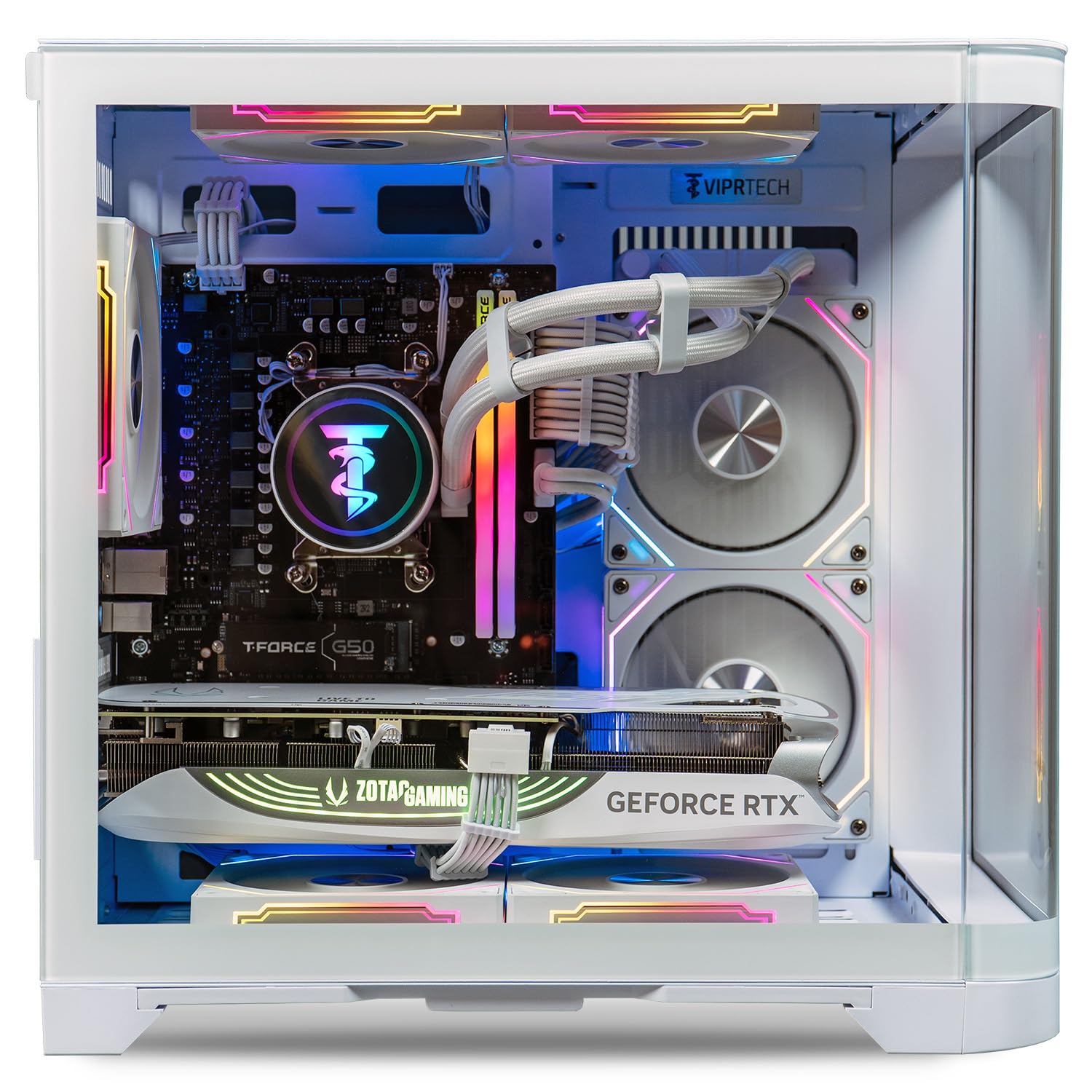 ViprTech Reaper 1.0 Gaming PC - AMD Ryzen 7 8700F (5.0Ghz Turbo), GeForce RTX 5060 Ti 8GB, 16GB DDR5, 1TB SSD, VR-Ready, WiFi BT USB-C, Win 11, Gaming Desktop Computer Prebuilt, Black