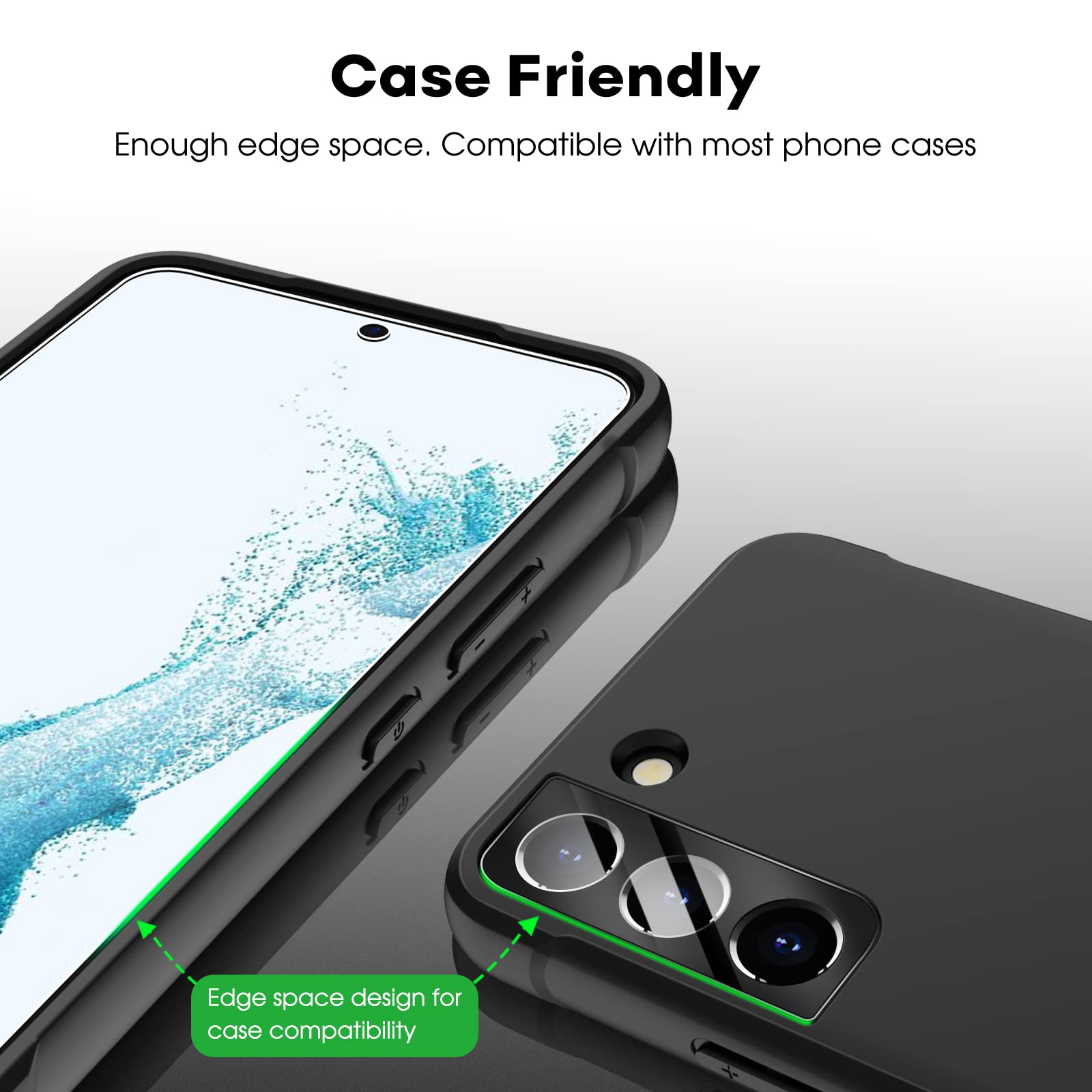 JETech Screen Protector for Samsung Galaxy S20 FE 6.5-Inch with Camera Lens Protector, Tempered Glass Film, Fingerprint ID Compatible, HD Clear, 2-Pack Each