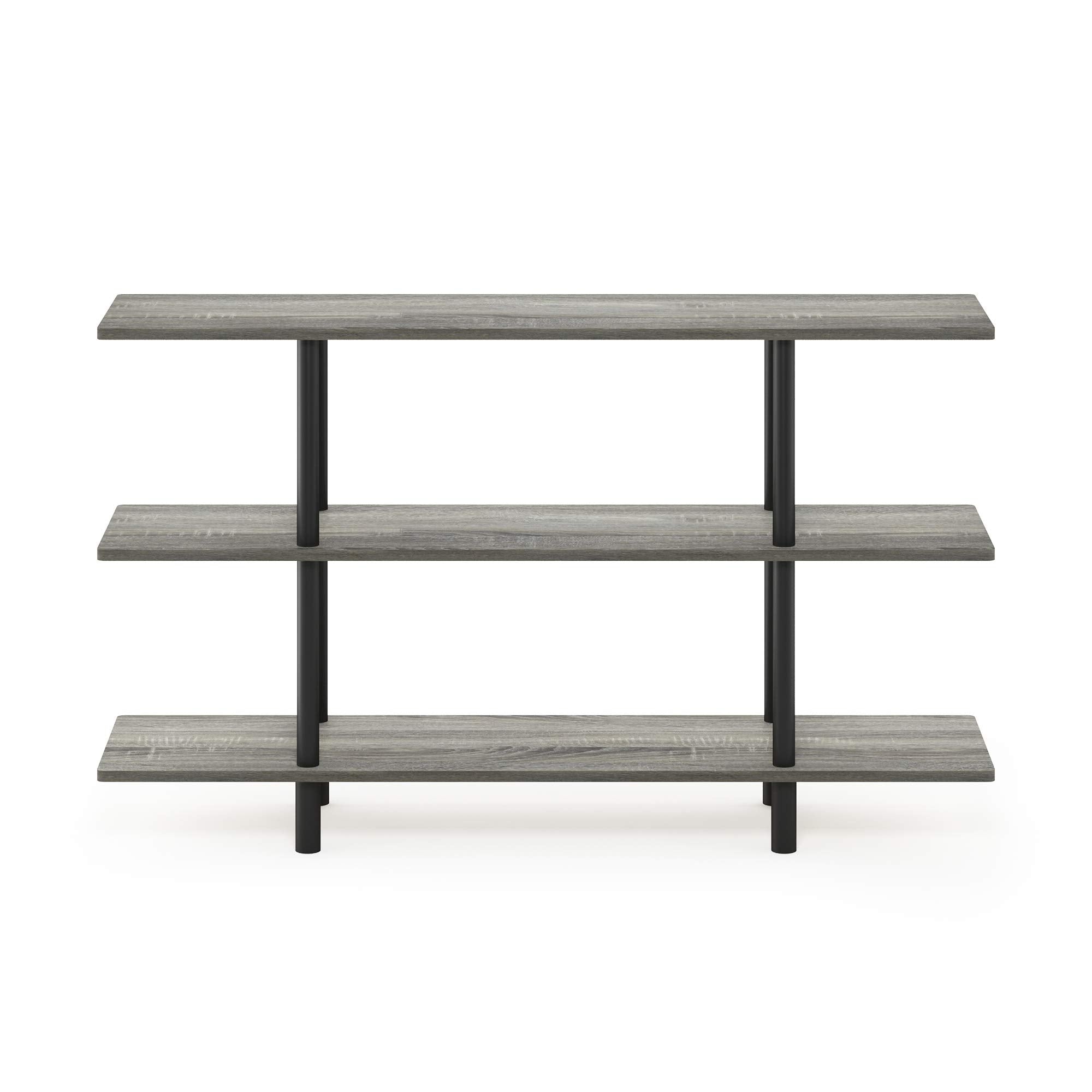Furinno Turn-N-Tube 4-Tier Design Display Rack, Espresso/Black