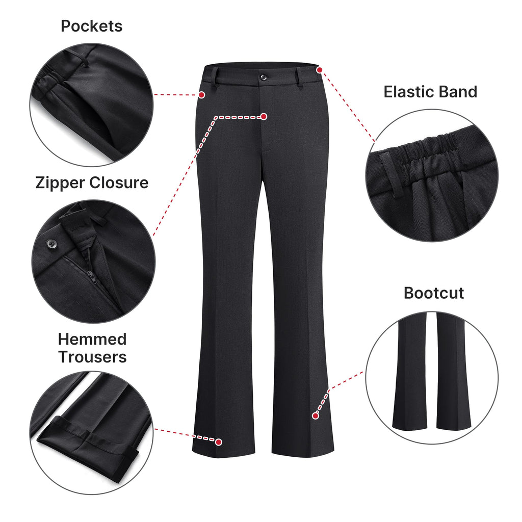 Women's Suit 2 Piece Set Pinstripe Blazer and Bootcut Dressy Pants Set for Work Office Business Outfits