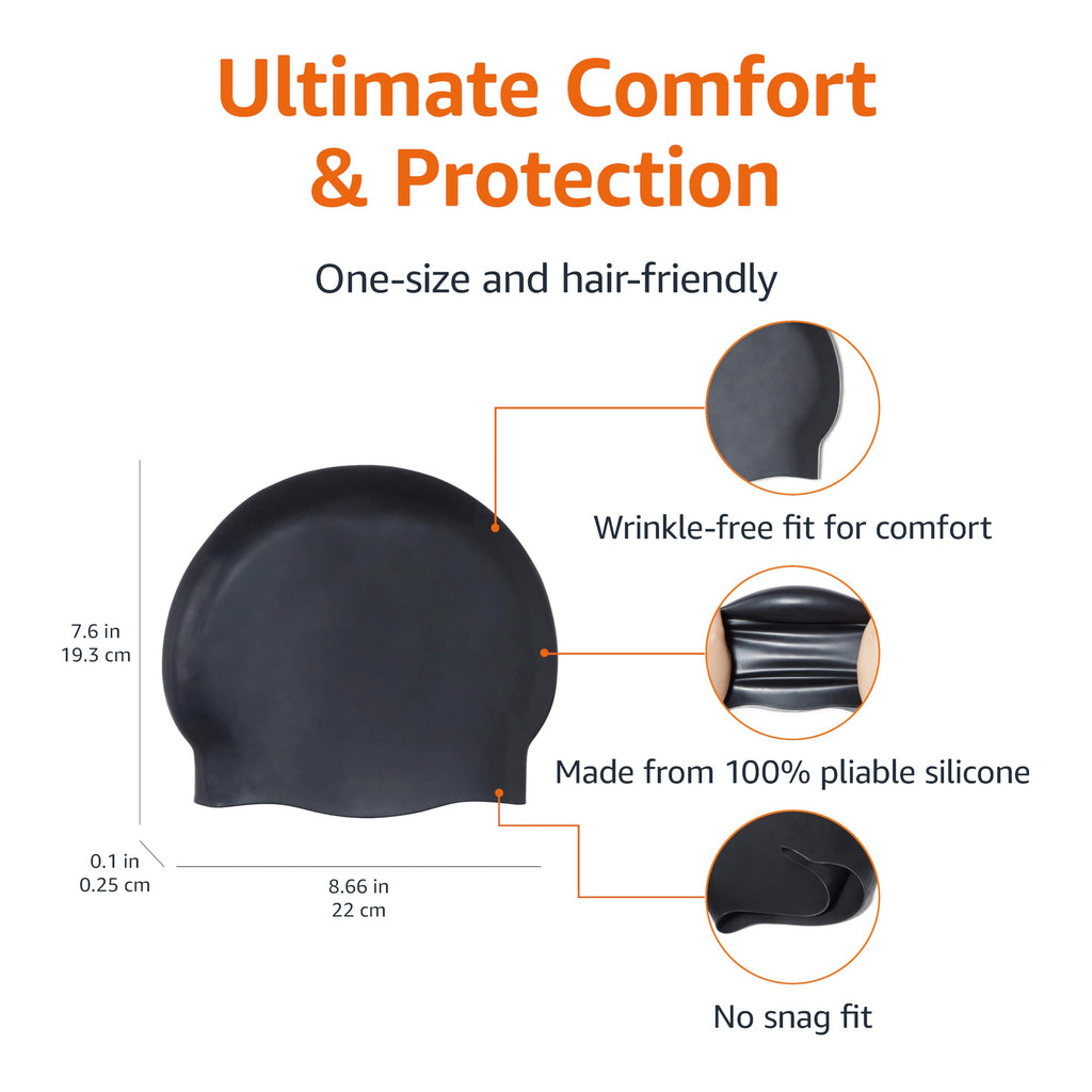 Amazon Basics Silicone Swim Cap