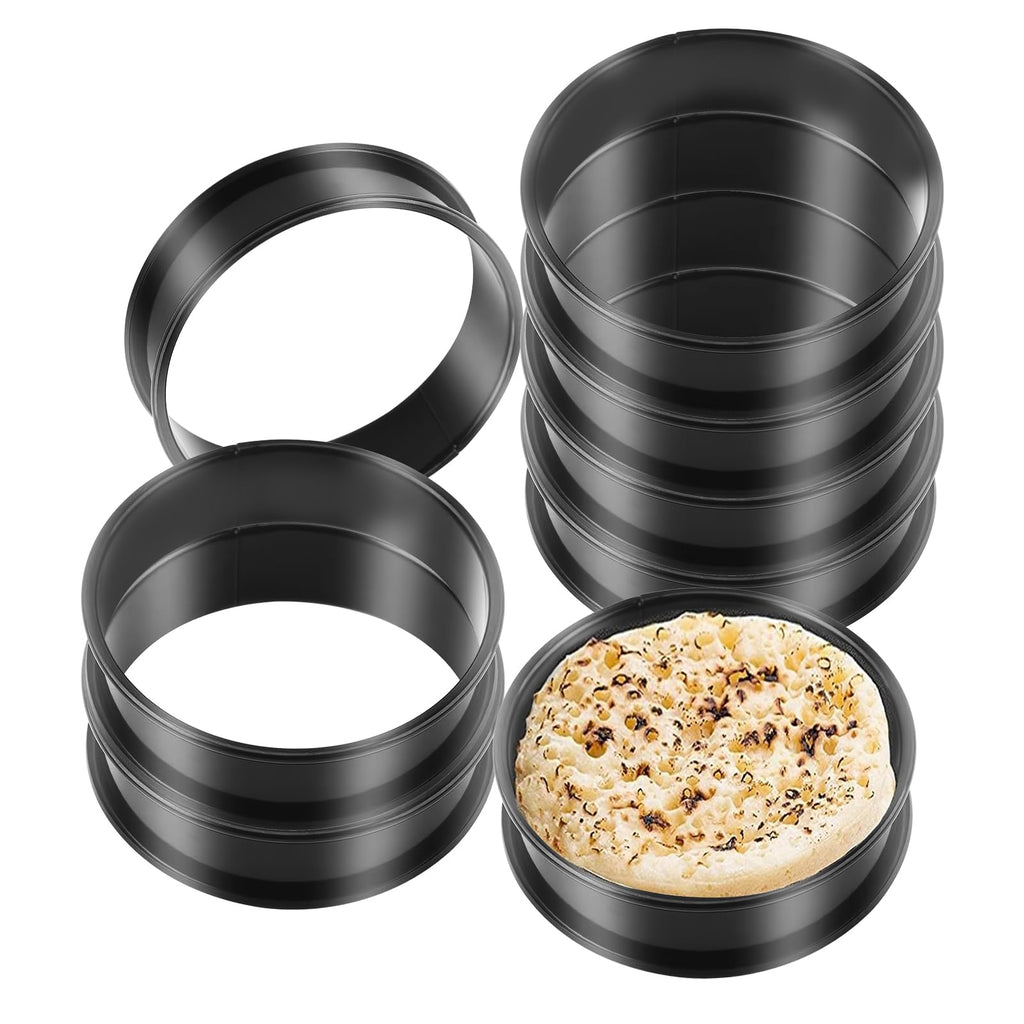 RICHSC-PAN Stainless Steel Perforated Tart Ring Set, 16 Packs Food-Grade, 3.15 Inches and 2.36 Inches, Suitable for All Kinds of Small Fruit Tart Crusts.