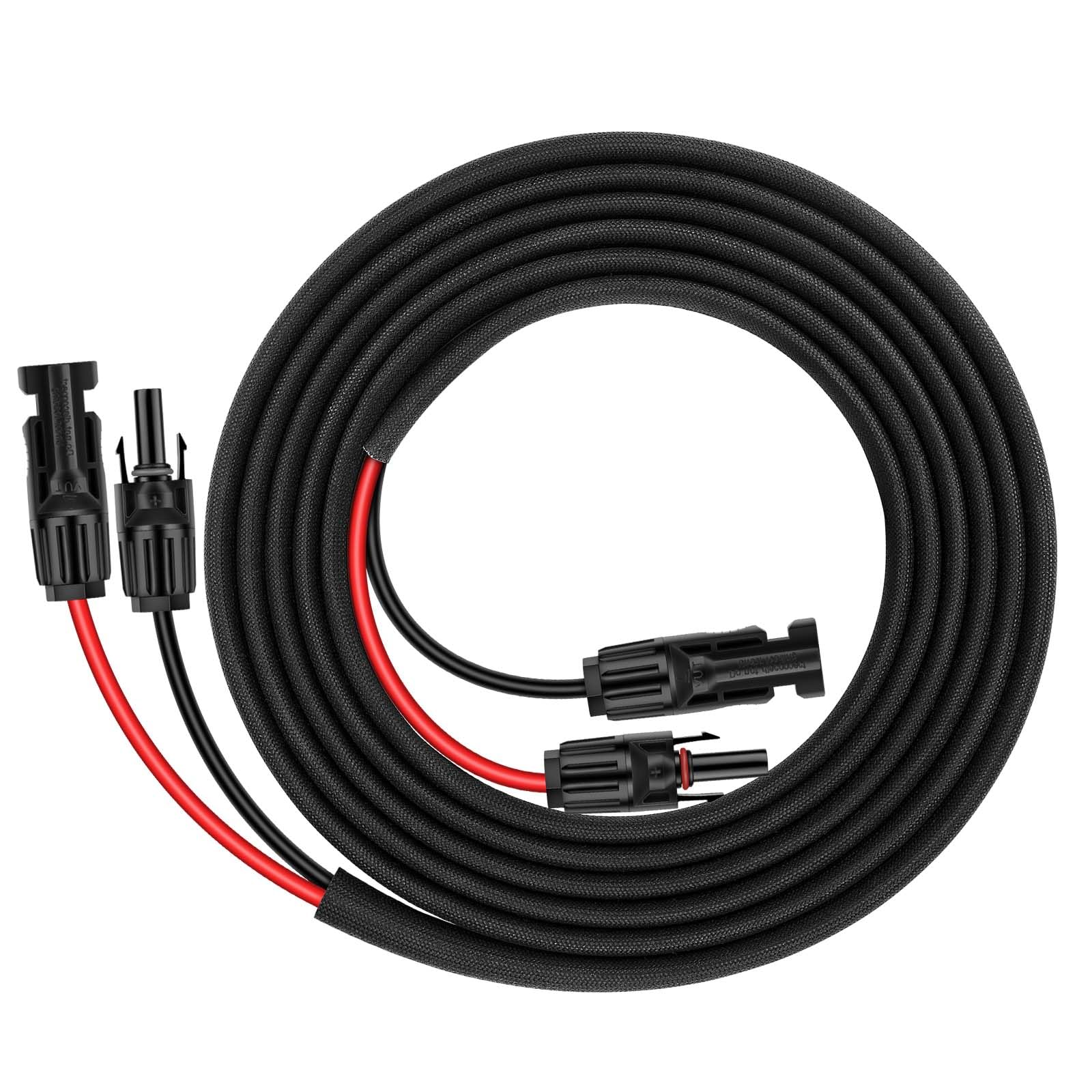 3FT 10AWG Solar Panel Extension Cable with Female and Male Connectors, Solar Cable for Solar Panels, Charge Controllers and Solar Generator (10AWG, 3FT)