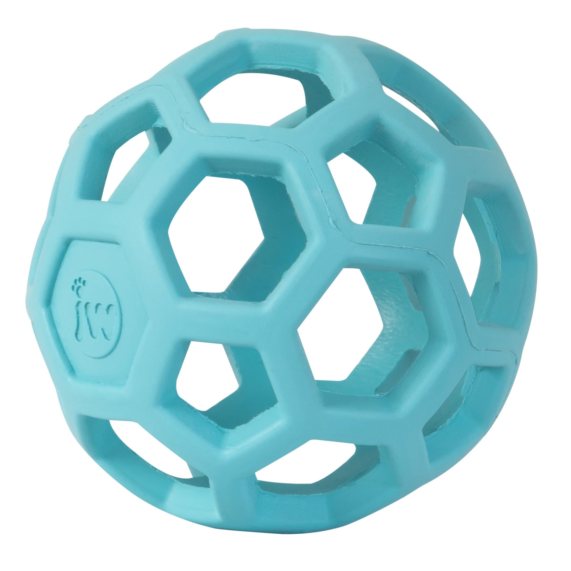 JW Pet HOL-ee Roller™, Dog Toy Puzzle Ball, Natural Rubber, Small (3 Inch Diameter), Blue
