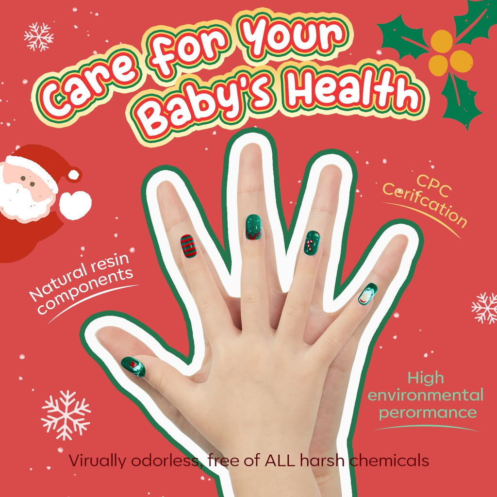 Modelones Press on Nails for Kids 144Pcs 6 Pack Children Acrylic Fake Nails Pre-glue Full Cover Glitter Gradient Color Heart Cat Short False Nail Art Kits Sets Christmas Gifts for Kids Girls