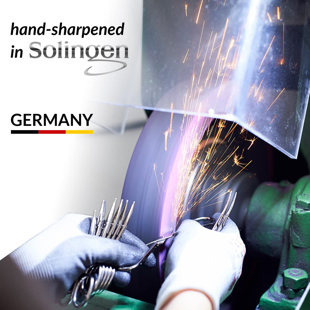 marQus - Straight nail scissors made in Germany Solingen for precise cutting of nails suitable as fingernail and toenail cutter with Premium Storage Case
