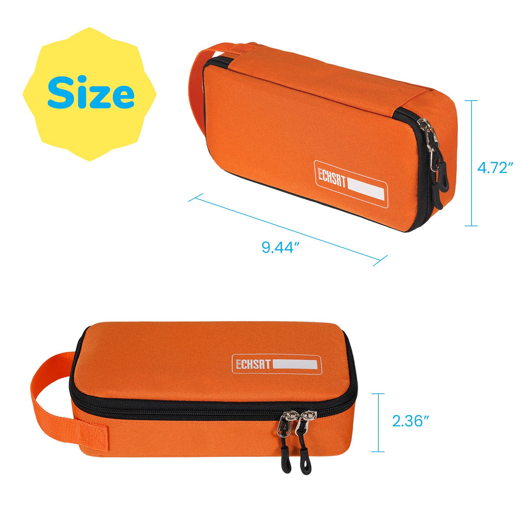 ECHSRT Large Pencil Case, Aesthetic Pen Pouch with Big Capacity, Minimalist Portable Stationery Bag with Handle for Office Organizer Aesthetic Pencil Cases