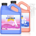 Epoxy Resin Kit, 1Gallon Kit Crystal Clear Resin Epoxy, Bubble Free, No Yellowing, UV Resistant, Food Safe with, Easy Mix 1:1 for DIY Crafts Jewelry Making