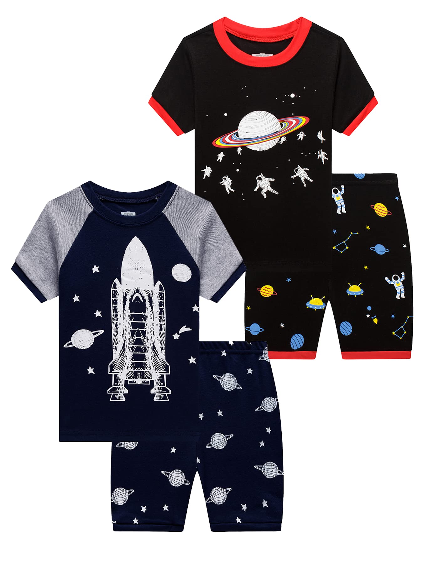 Family Feeling Boys Summer Pajamas Sets Short 100% Cotton Pjs