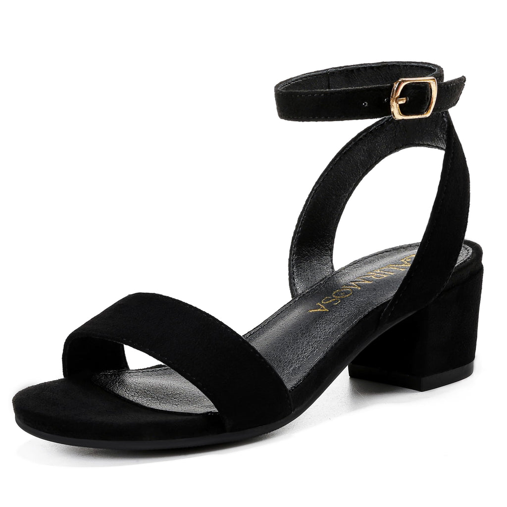 LAURMOSA High Heels for Kids Open Toe Dress Shoes for Girls Ankle Strap Pump Shoes Flower Girl Sandals Wedding Party for Little Big Kids