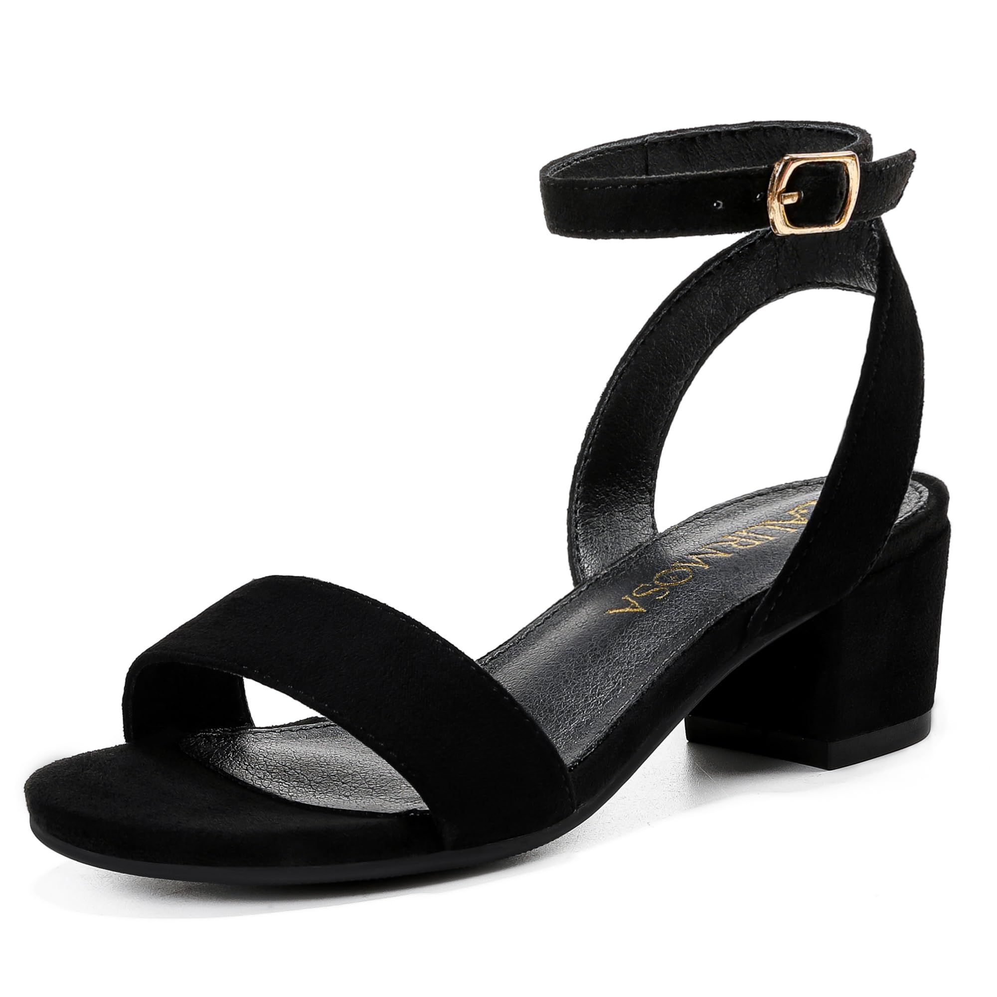 LAURMOSA High Heels for Kids Open Toe Dress Shoes for Girls Ankle Strap Pump Shoes Flower Girl Sandals Wedding Party for Little Big Kids