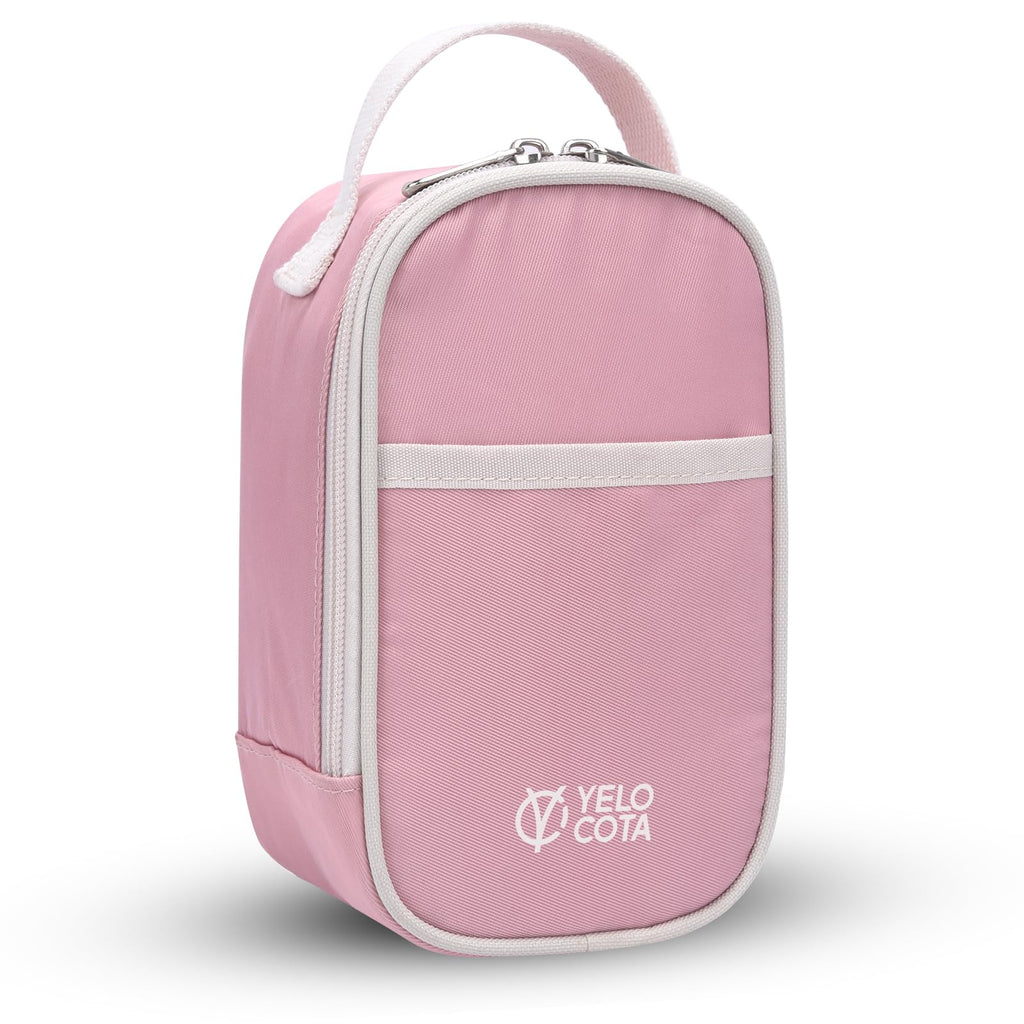 Yelocota Small Insulated Lunch Bag- Snack Bag- Mini Cooler Bag with Handle for Travel,Work,School(Storage Space below 20oz)- Also Suitable for Pairing with Food Jar