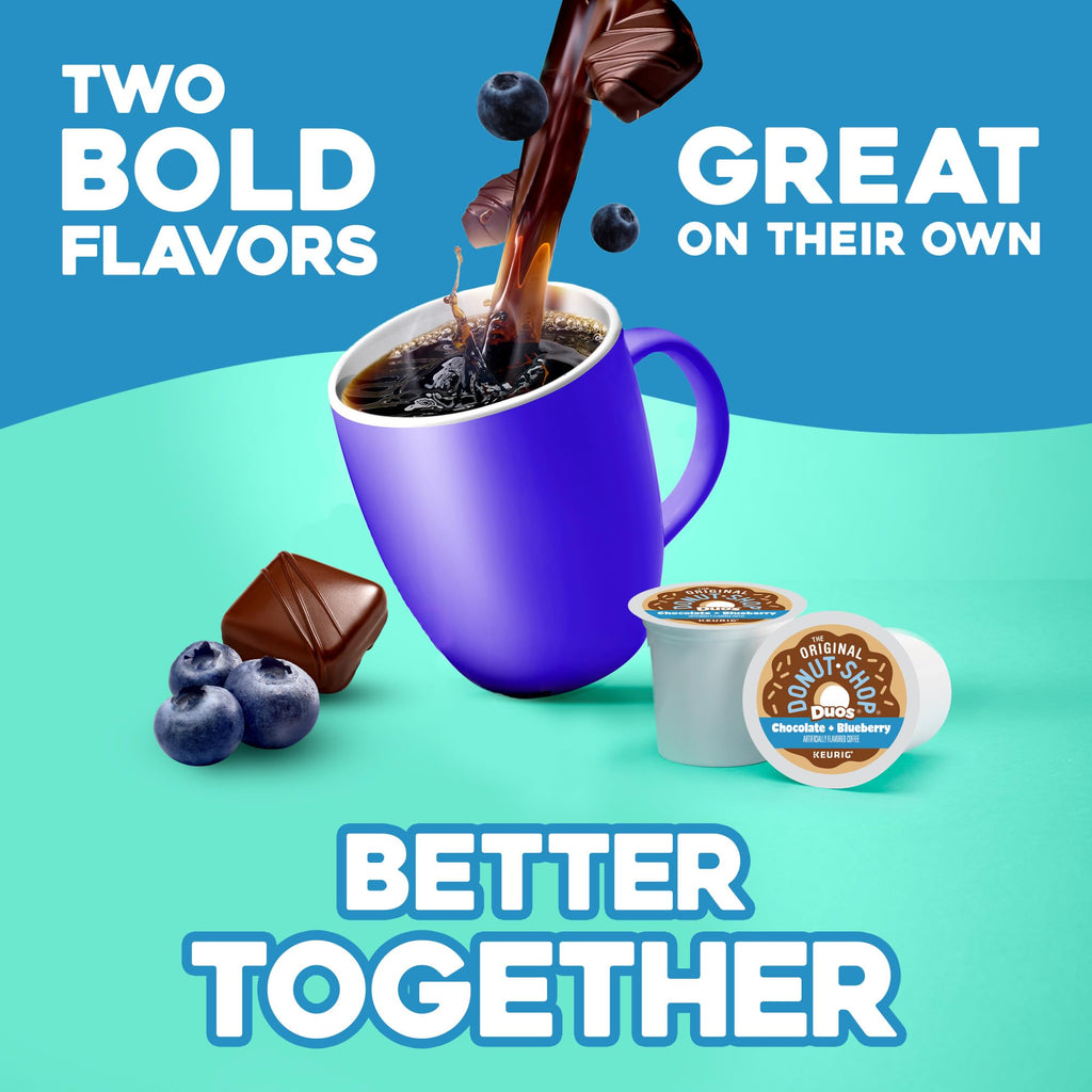The Original Donut Shop Duos Coconut + Mocha Coffee, Keurig Single Serve K-Cup Pods, Medium Roast Coffee, 60 Count, (6 Packs of 10)