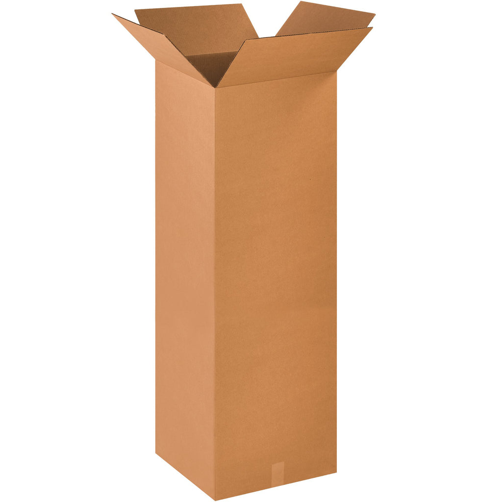 BOX USA 4x4x40 Tall Corrugated Boxes, Tall, 4L x 4W x 40H, Pack of 25 | Shipping, Packaging, Moving, Storage Box for Home or Business, Strong Wholesale Bulk Boxes