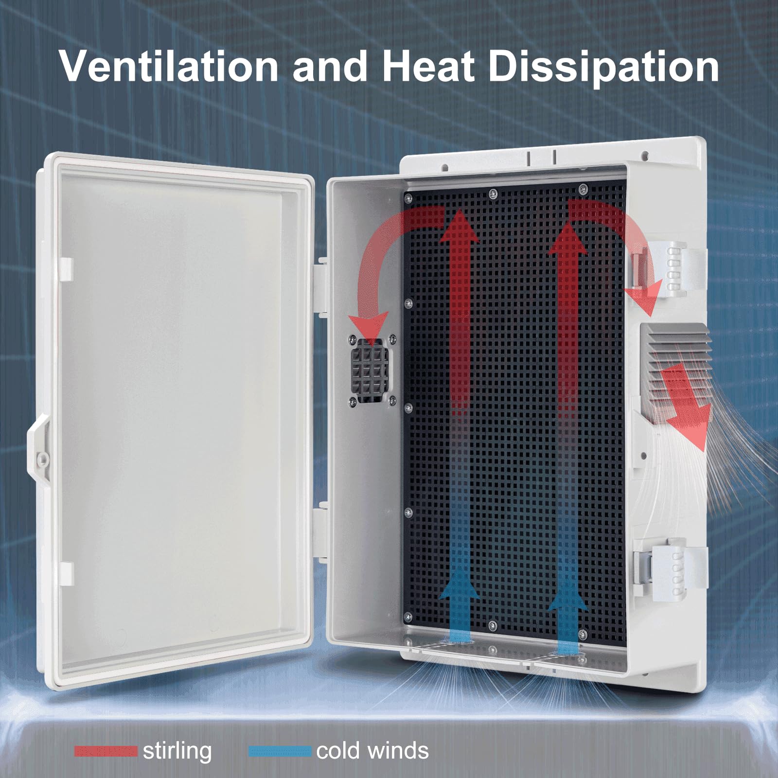Namunanee Outdoor Electrical Junction Box, ABS Water Resistant Enclosure with Internal Mounting Panel & Hinged Cover, 9.2" H* 7" L* 4.6" W