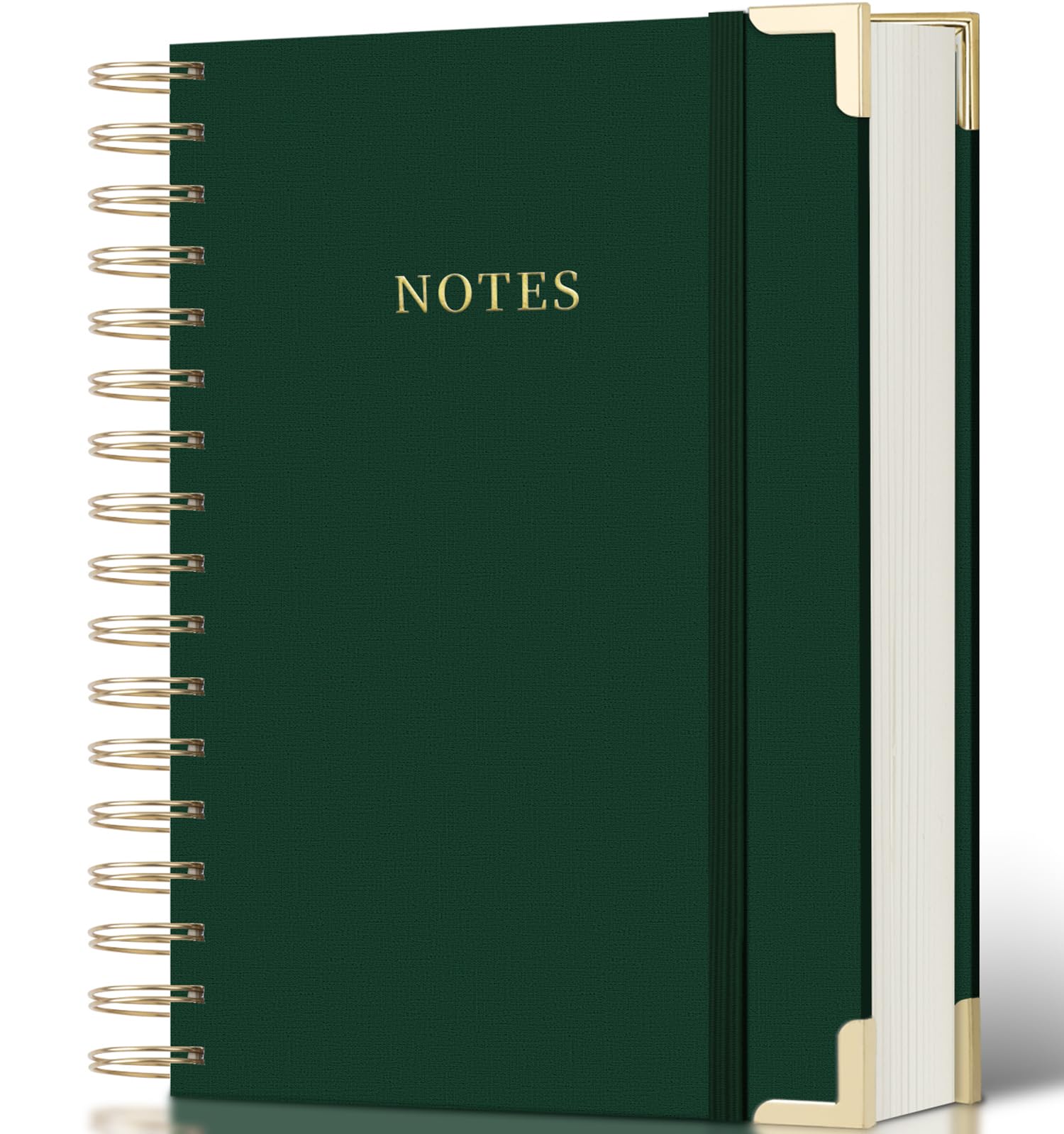 Spiral Notebook Journal, 328 Pages Linen Hardcover College Ruled Notebook, Lined Thick Journals for Women Men, A4 Thick Spiral Journal for Writing, 100GSM Paper, Cute Notebooks for Work School