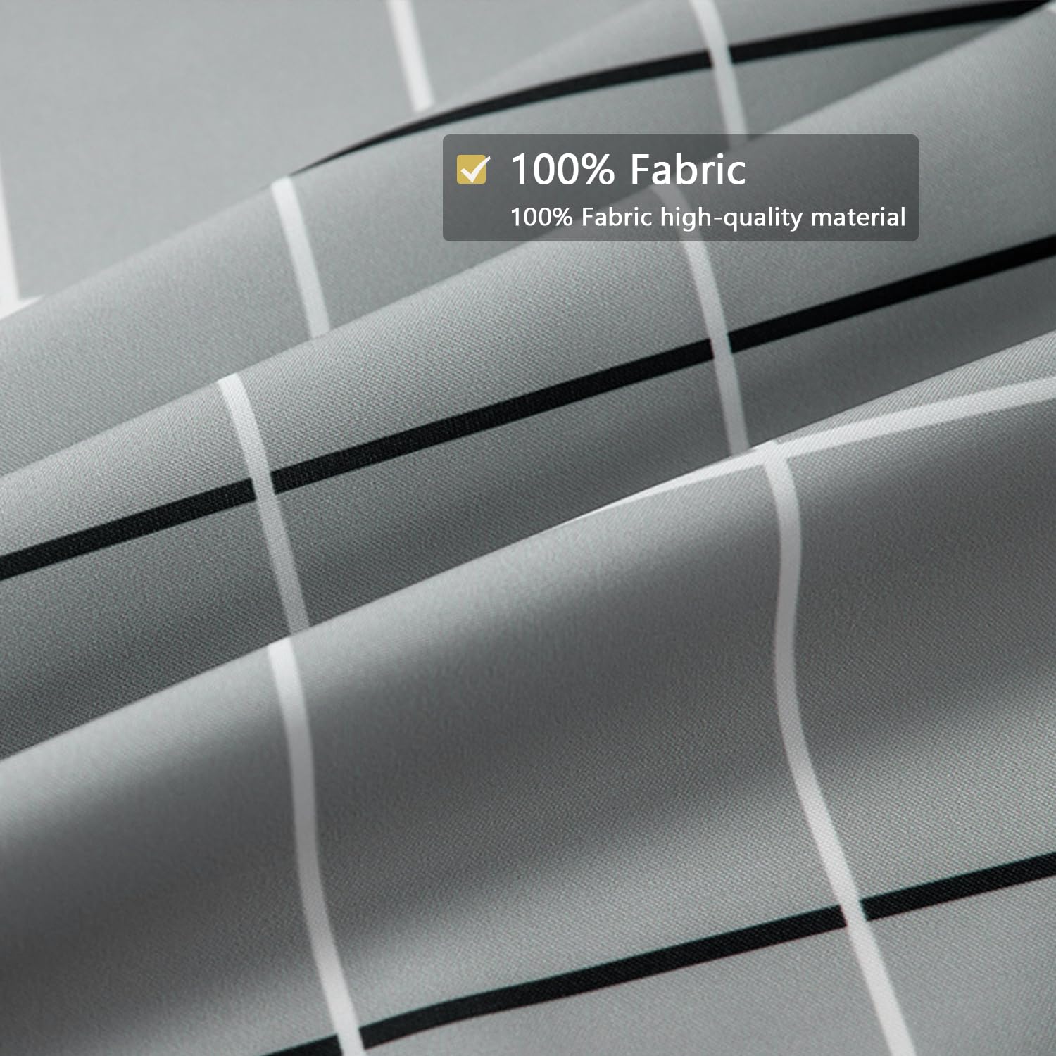 LLSCL Fabric Shower Curtain Liner with Magnets, Waterproof Hotel Quality, 72 x 72 Machine Washable