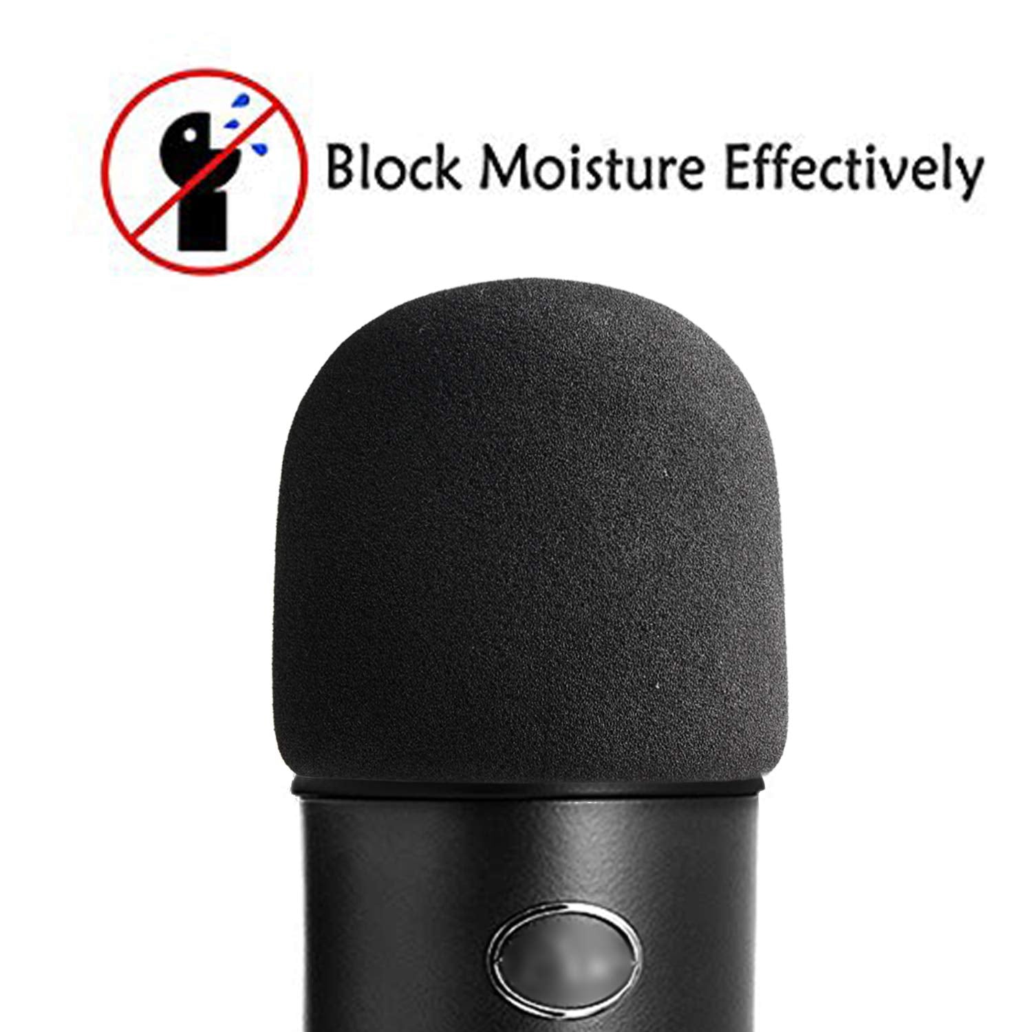 YOUSHARES 2PCS Blue Yeti Pop Filter for Blue Yeti Microphone, Yeti Foam Windscreen with Dead Cat Blue Yeti Mic Cover for Yeti Mic and Blue Yeti Pro USB Microphone