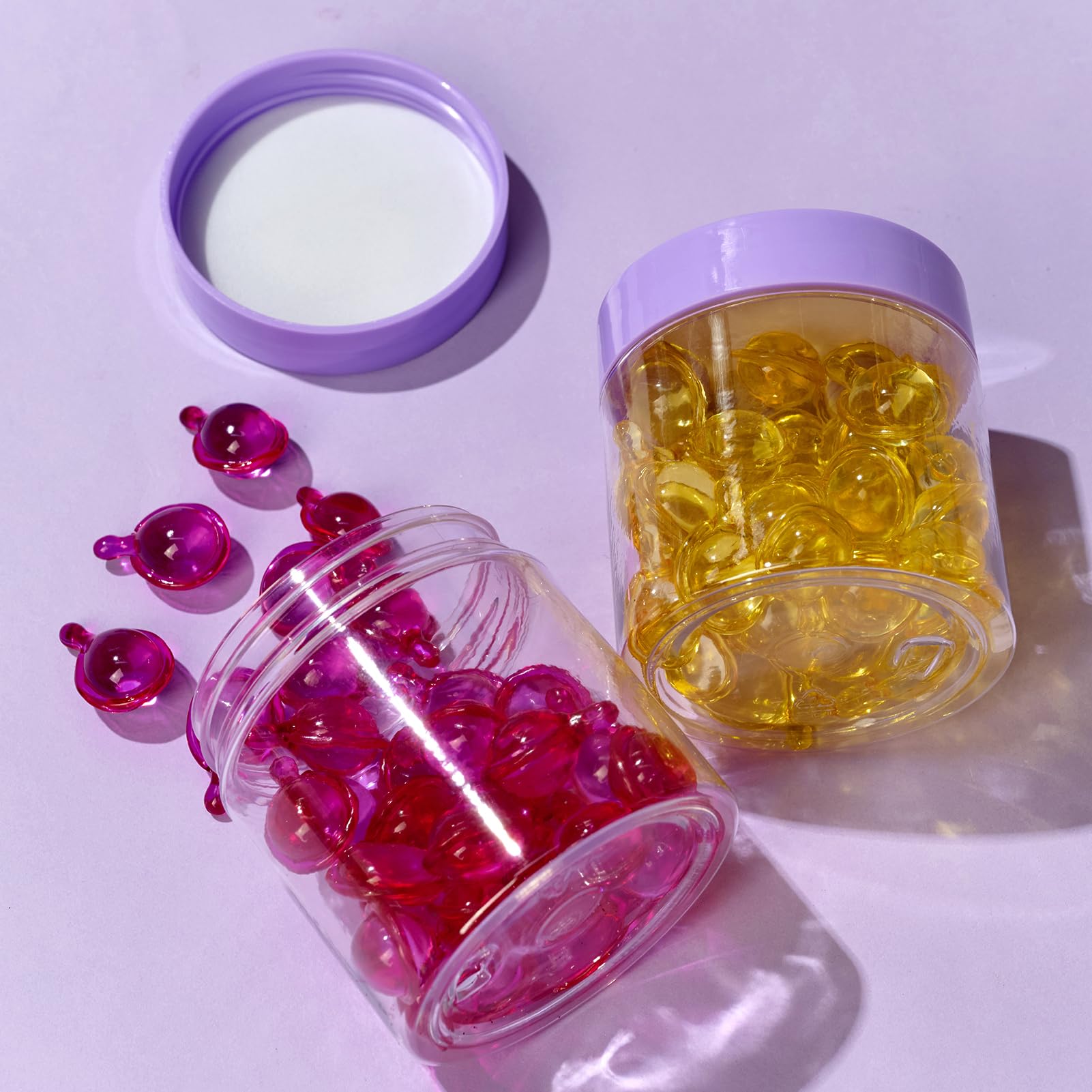 Eternal Moment 36 Pack 1 OZ Plastic Jars Round Clear Cosmetic Container Jars with Lids, Perfect for Lotion, Cream, Ointments, Makeup, Eye Shadow, Rhinestone, Samples, Pot, Travel Storage