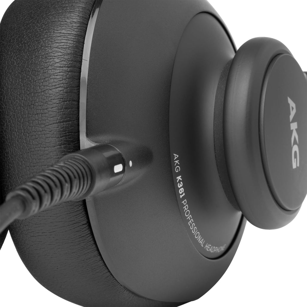 AKG Pro Audio K361 Wired, Over-Ear, Closed-Back, Light Weight, Foldable, Professional Recording Studio Headphones, Studio Monitor Mixing, Podcast, DJ Stereo Headsets, Black