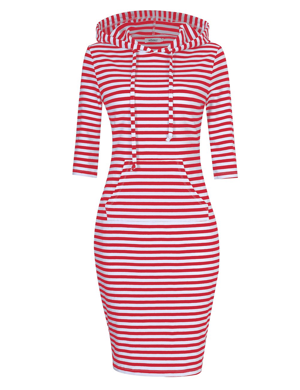 MISSKY Women's Women's Sweatshirt Hooded Dress